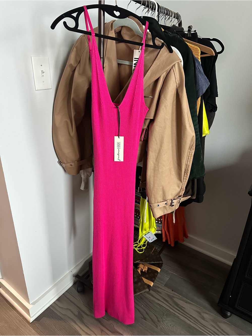 Ribbed V-Neck Maxi Dress